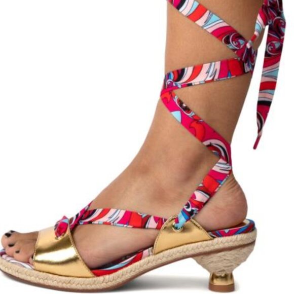 Jeffrey Campbell colorful Lace Up Sandals size 6.5 - Picture 2 of 13